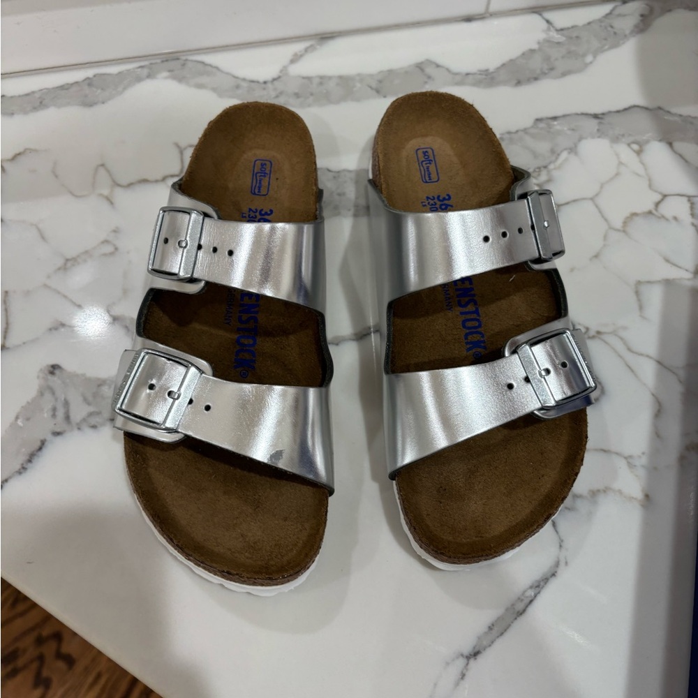 Birkenstock Metallic Arizona Sandals